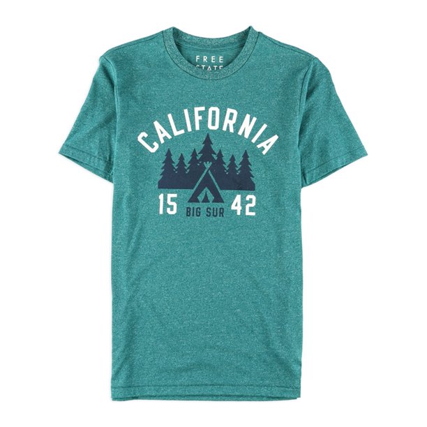 Aeropostale - Camiseta gráfica Big Sur para hombre, verde, pequeña Aeropostale Camiseta gráfica