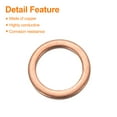 thumbnail image 5 of Uxcell Copper Sealing Ring Gasket 10mm Inner Dia Flat Fitting Washer for Water Fuel Hydraulic Fittings Pack of 30, 5 of 6