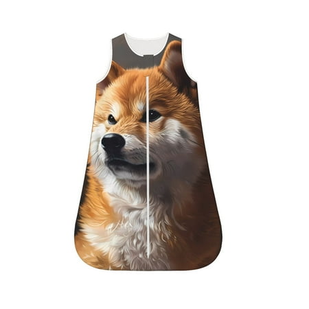 

Qekee Regal Shiba Inu Print Baby Infant Wearable Blanket Cotton Unisex Swaddle Sack - Newborn Sleep Clothes Baby Sleeping Bag-