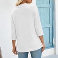 thumbnail image 6 of Womens Casual Open Front Cardigans Lightweight Soft Summer Draped Ruffles 3/4 Sleeve Cardigan, 6 of 7