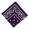thumbnail image 3 of Novedad Bandanas de Estampado de Paisley Diadema de dos cara Envoltura Bufanda para el cuello para mujeres y hombres Púrpura, 3 of 6