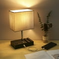 Neoglint Bedside Table Lamp, Touch Control Dimmable Desk Lamps with 2