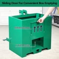 thumbnail image 3 of Heavy-Duty 3 Point Ballast Box for Category 1 Tractors – 800 lbs Capacity – 5 cu.ft Steel Loader Attachment with Sliding Door – 2" Quick Hitch Receiver – Farm & Ranch Equipment – Green, 3 of 7