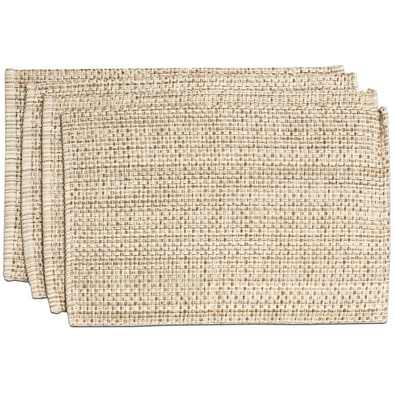 bed bath n more Trends Collection 100-percent Cotton Two-tone Placemats (2, 4 or 6) Eggshell Set of 4