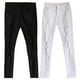 thumbnail image 4 of Pantalones vaqueros ajustados de mezclilla elástica con agujeros rotos y cintura alta para mujer SG, 4 of 9