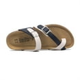 thumbnail image 2 of Women's Double Buckle Cork Sandals Comfortable Casual Flat Slide Shoes shikongkuajing, 2 of 7