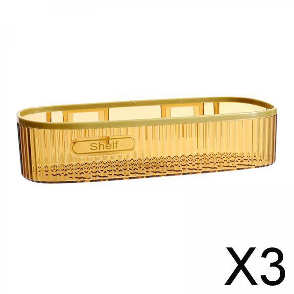 3x Estante Multifuncional para Carrito de Ducha, Estantes Colgantes, Estante de Almacenamiento, Organizador de Cosméticos, Estante de Baño de Montaje 3 piezas