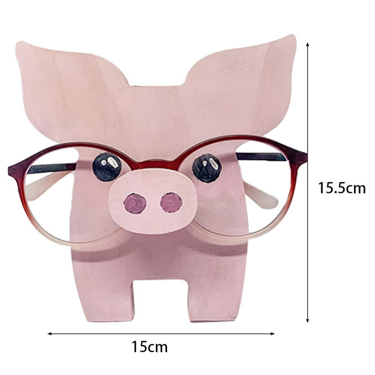 Garhelper Cartoon Animal Wood Carving Eyeglasses Sunglasses Holder