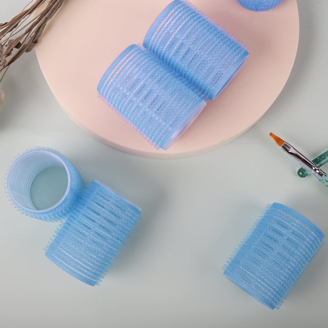 Graflsoa 10-Pack 40mm Blue Hair Curlers Set for All Hair Types, ABS Material, Easy-to-Use Styling Tools with Multiple Size Options (3# Model)