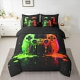 thumbnail image 2 of jejeloiu Teens Video Game 7pcs Bedding Comforter Set,3D Console Lovers Queen Bedding Sets For Boys Teens Reversible, 2 of 8