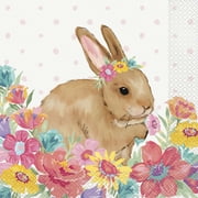 The Pioneer Woman Multi Color Blooming Bunny Paper Dinner Napkins, 8in, 20ct