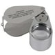 thumbnail image 1 of jeweler's magnifier, 40x magnification, made of metal, folding magnifier with led and uv light, magnifier for diamonds, jewelers, coins, stamps, 1 of 5