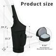 thumbnail image 4 of Yoga Mat Bag Carrier Holder Bag with Wet Pocket and Water Bottle Pocket Adjustable Shoulder Strap Large Deep Storage Bag Black, 4 of 7