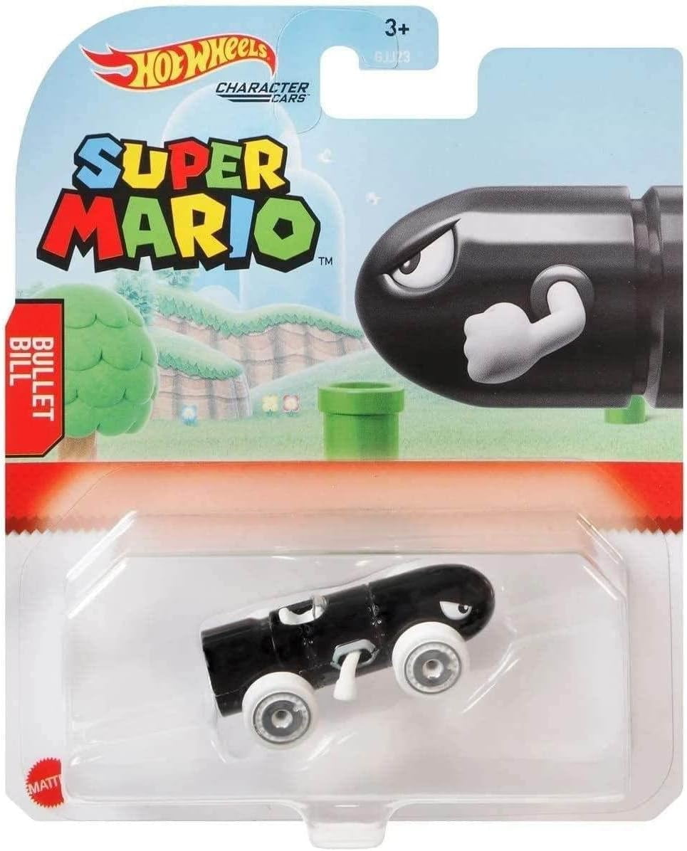 Hot Wheels 2021 Super Mario Character Cars Complete Set of 6 Diecast Vehicles from GJJ23-956G Release