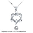thumbnail image 4 of Uinagy Simple Double Heart Wrap Diamond Pendant Necklace, 4 of 9