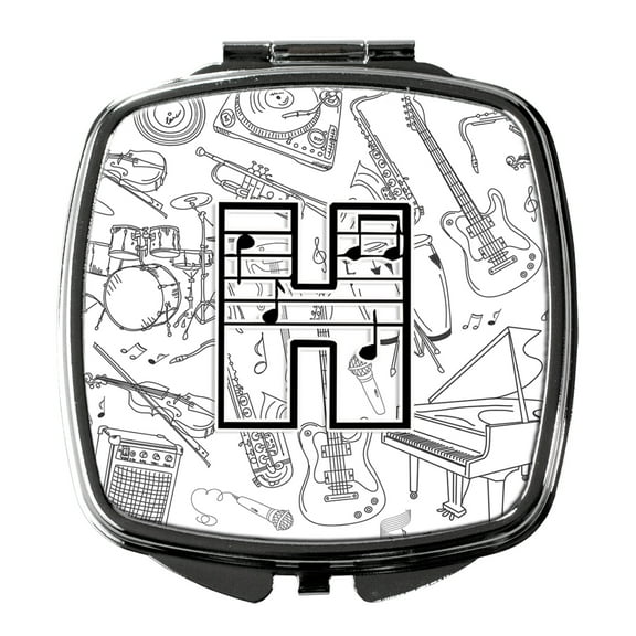 Letter H Musical Note Letters Compact Mirror
