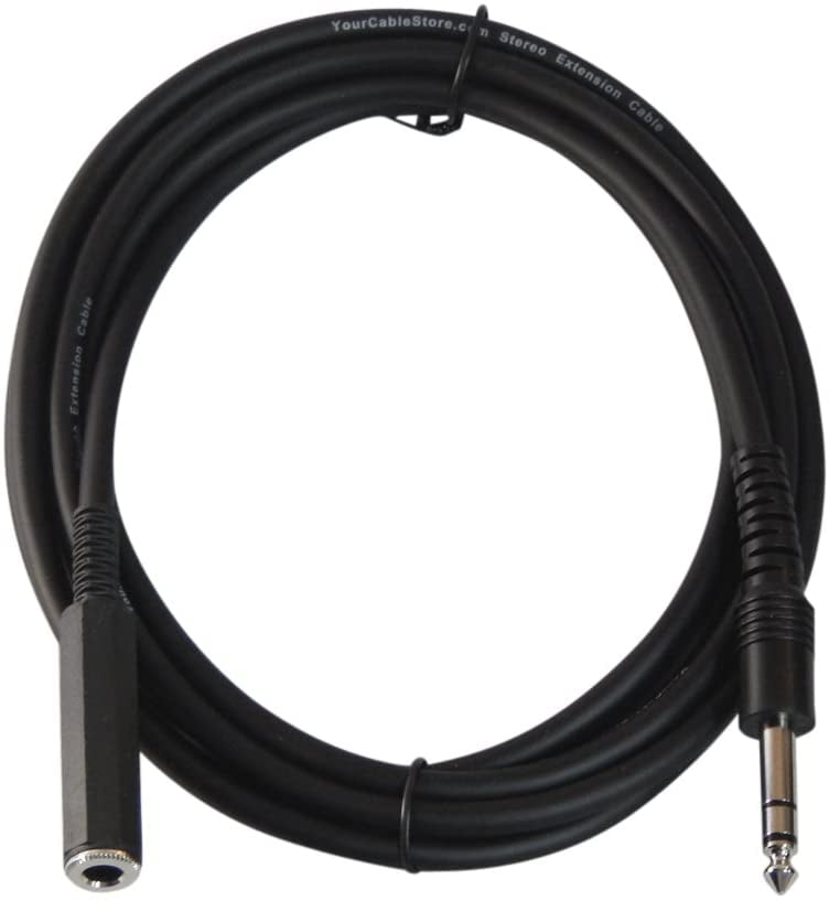 10 Foot 1/4 (6.3mm) Stereo Headphone Extension Cable