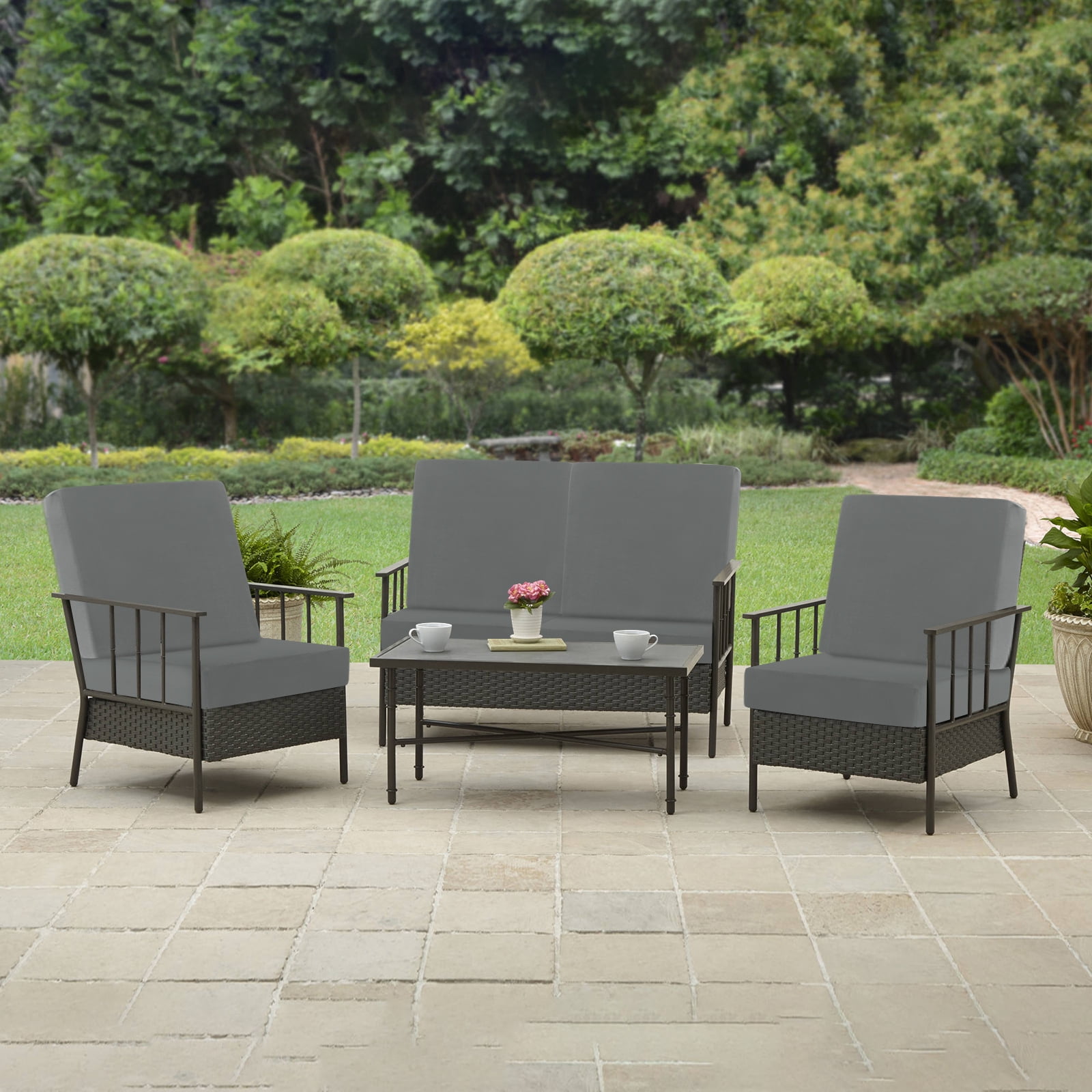12 Pcs Patio Outdoor Cushion Covers Replacement Waterproof Stretch Sofa Couch Cushion Covers Washable Individual Couch Slipcovers Set Furniture Protector