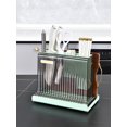 thumbnail image 2 of Estante de almacenamiento de cuchillos de lujo ligero para el hogar, estante de tabla de cortar integrado para cocina, palillos de drenaje, juego de lujo de luz verde matcha oso de fresa Electrónica, 2 of 7