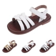 thumbnail image 2 of Ruyang Roman Sandals for Baby Girls Open Toe Cross Strap Rubber Sole Shoes Summer Lightweight Soft Sole Beach Sandals, 2 of 9