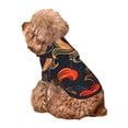 thumbnail image 5 of Honeii Fiery Floral Pattern Print Small Dog Hoodies Pet Hooded Sweatshirts Fall Winter Puppy Cat Sweaters Warm Clothes for Small Dogs Outfits Costume-X-Large, 5 of 7