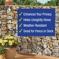 thumbnail image 3 of Collections Etc Realistic Faux Stone Privacy Fence Cover-Rope & Metal Eyelets Included-Easy Installation to Any Fence/Deck-Hides Unsightly Views-Weather-Resistant Polyester, Plastic - 180"L x 34"H, 3 of 5