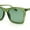 All Green, variant on Womens Folded Horn Rim Tip Rectangle Fashion Sunglasses All Black