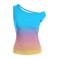 thumbnail image 6 of Aimik Fashion Women's Sleeveless One Shoulder Fitted Gradient Top Spring and Summer Casual Comfortable Vest Top, 6 of 6