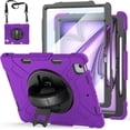 thumbnail image 1 of Case for iPad Air 13 Inch Case M3 2025 M2 2024, Rugged iPad Pro 12.9 6th/5th/4th/3rd Generation Case with Screen Protector/Kickstand/Handle Grip/Shoulder Strap/Pencil Holder, 1 of 7