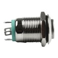 12mm Metal Push Button Switch Power Button Waterproof Flat LED Light