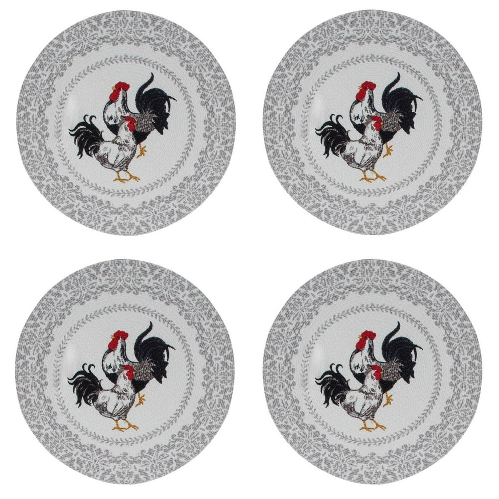 Farmers Market Rooster and Hen Braided Placemats Kitchen or Dining Room