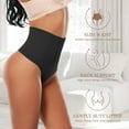 thumbnail image 2 of COMFREE Tummy Control Thong Shapewear for Women Mid Waist Shaping Underwear Seamless Body Shaper Panties Girdle, 2 of 6