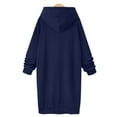 thumbnail image 4 of Lindreshi Hoodies for Women Women's Color Long Velvet Loose Casual Long Sleeved Hooded Tops, 4 of 7