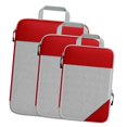 thumbnail image 2 of AMLESO Set of 3 Packing Cubes Travel Organizers Mesh Storage Bags for Family Vacations, Red, 2 of 8