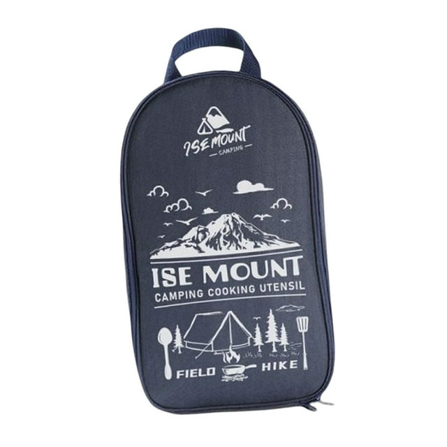 Bolsa para utensilios de campamento, organizador de utensilios de campamento, bolsa de transporte, soporte para vajilla, utensilios con Estampado Azul