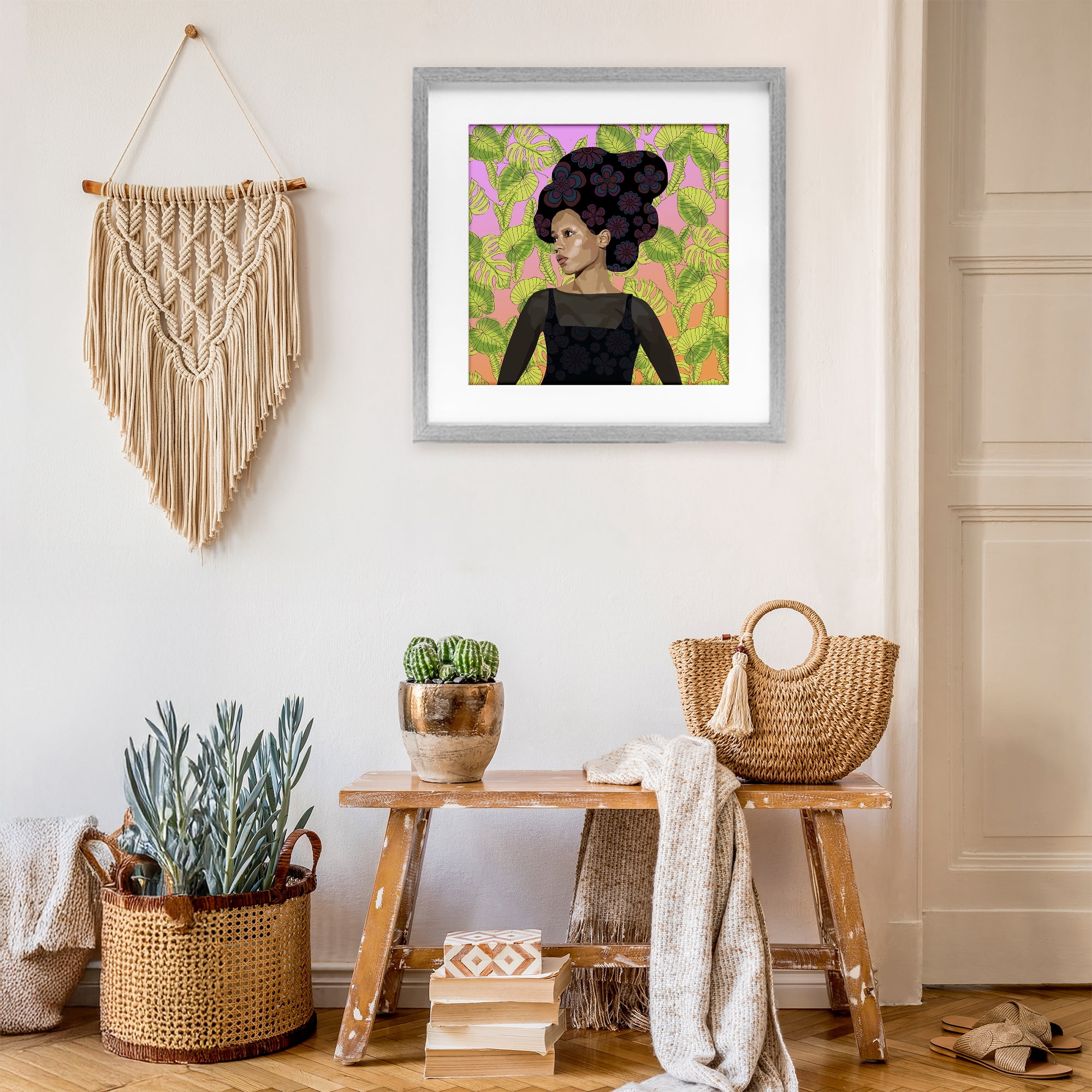 Stupell Industries Whispers Of Bloom Gray Framed Print Under Glass, design by Lynnda Rakos