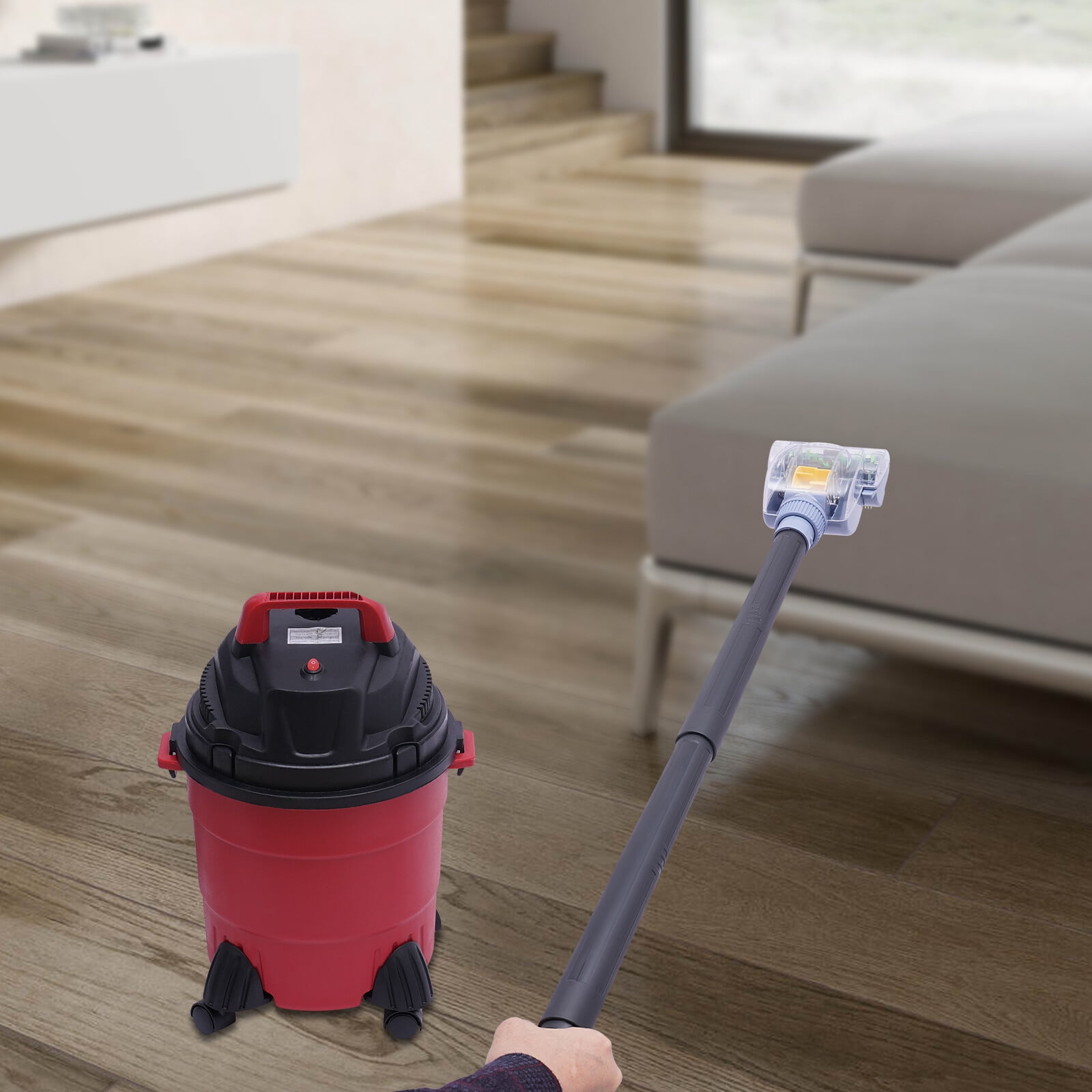 15L1000W 3 in 1 Red&Black Wet Dry Vacuum Cleaner Portable Wet Dry Vac Floor Cleaner with Carrying Handle