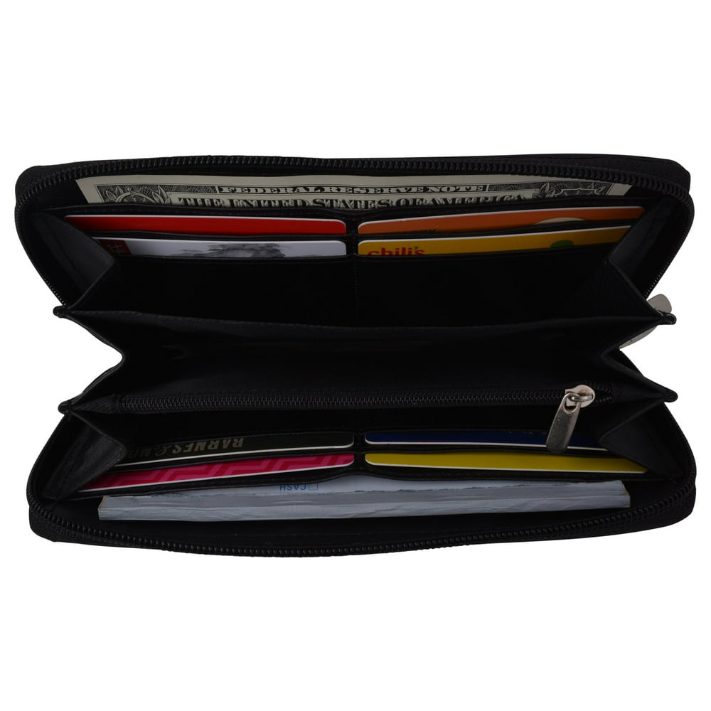 Marshal Wallet Women RFID Bifold Ladies Cluth Wristlet Wrist Strap