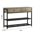 thumbnail image 3 of 2024 New Console Sofa Table with 2 Drawers, Entryway Table with 2-Tier Storage Shelves, Display Shelf for Entry Way, Hallway, Couch, Living Room, Kitchen, Foyer, 3 of 7
