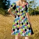 thumbnail image 5 of Vestido de manga corta con estampado de pickleball colorido y moderno. Ropa estética., 5 of 7