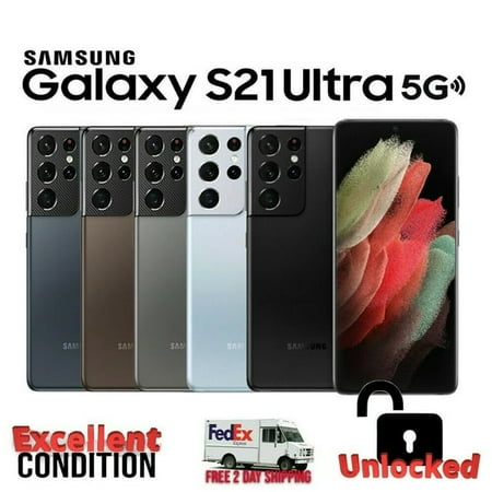 Samsung Galaxy S21 Ultra 5G SM-G998U1 128GB Black (US Model) - Factory Unlocked Cell Phone Excellent