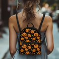 thumbnail image 4 of Eheartsgir Halloween Pumpkin Pattern Small Backpack for Work Shopping, Lightweight Travel Daypack Polyester Front Pocket Mini Backpack, 4 of 8