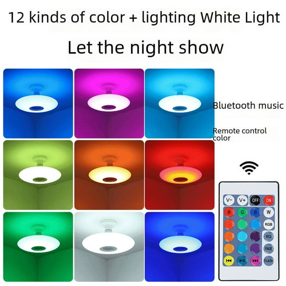Wide pressure Bluetooth music Light led flying saucer light colorful intelligent remote control high power ceiling light RGB stage light