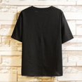 thumbnail image 4 of Afdoent Mens T-Shirt Summer New Male Buckle Vintage V Neck Loose Short Sleeve T Shirt Soft Comfort Tee Shirts, 4 of 4