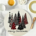thumbnail image 5 of Darzheoy Christmas Tree Placemat 8 Inch Round Non-Slip for Dining Table Restaurant Holiday Decor Green, 5 of 7