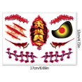 thumbnail image 2 of Fiudx Decoración del hogar Tatuajes faciales de Halloween Tatuajes faciales divertidos para fiesta de disfraces de Halloween Tatuajes de cicatrices Tatuajes faciales aterradores para Halloween Maquil, 2 of 4