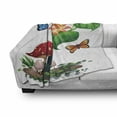 thumbnail image 3 of Mushroom Soft Flannel Fleece Blanket, Illustration of Flowering Plant Butterflies Vibrant Color Wings Creatures Universe, Cozy Plush for Indoor and Outdoor Use, 70" x 90", Multicolor, by Ambesonne, 3 of 6