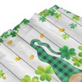 thumbnail image 6 of JOOCAR Happy St. Patrick's Day Shower Curtain for Bathroom, Irish Gnome Green Clover Shamrock Leaf Decor Farmhouse Bathroom Curtains, 72 x 72 Inches, 6 of 7