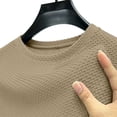 thumbnail image 4 of Breeze Shirts for Men Beer Belly Wearbreeze Short Sleeve Collared Textured Casual Golf Shirt Quick Dry Khaki L, 4 of 7