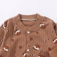 thumbnail image 5 of CAUYDY 1T 2T Toddler Pajamas Preemie Baby Fall Winter Clothes Long Sleeved Romper for Infant Child Little Kids 0 3 6 9 Months Loungewear Sizes 9-12 Months,Brown, 5 of 7